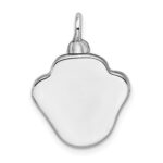 Sterling Silver Rhodium-plated Enameled Paw Ash Holder Bottle Pendant - Image 3