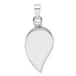 Sterling Silver Rhodium-plated Enameled Angel Wing Ash HolderPendant - Image 3
