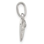 Sterling Silver Rhodium-plated Open Heart Horse Head Pendant - Image 2