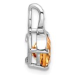 Sterling Silver RH-plated Circle 1.86t.w. Citrine/White Topaz Pendant - Image 2