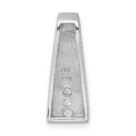 Sterling Silver Rhodium-plated CZ Chain Slide Pendant - Image 3
