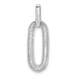 Sterling Silver Rhodium-plated with Micro Pave CZ Pendant - Image 3