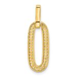Sterling Silver Gold-tone with Micro Pave CZ Pendant - Image 3