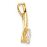 Sterling Silver Gold-plated Fancy CZ Chain Slide Pendant - Image 2
