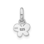 Sterling Silver Rhodium-plated Children's Small Enamel Butterfly Pendant - Image 3