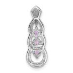 Sterling Silver Rhodium-plated Amethyst Chain Slide - Image 3