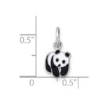 Sterling Silver Madi K Rhodium-plated Enameled Black And White Panda Childrens Pendant - Image 4
