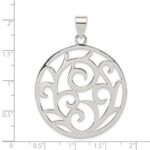 Sterling Silver Fancy Round Pendant - Image 3