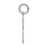 Sterling Silver/Rhodium-plated Satin Number 3 Charm - Image 2