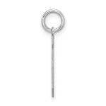 Sterling Silver/Rhodium-plated Satin Number 5 Charm - Image 2