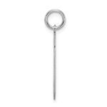 Sterling Silver/Rhodium-plated Satin Number 10 Charm - Image 2