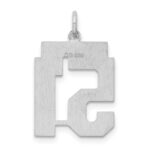 Sterling Silver/Rhodium-plated Satin Number 51 Charm - Image 4