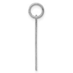 Sterling Silver/Rhodium-plated Satin Number 1 Charm - Image 2