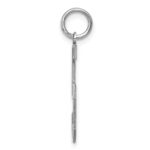 Sterling Silver/Rhodium-plated Satin Number 5 Charm - Image 2