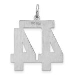 Sterling Silver/Rhodium-plated Satin Number 44 Charm - Image 4