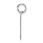 Sterling Silver/Rhodium-plated Satin Number 14 Charm - Image 2