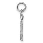 Sterling Silver Rhodium-plated Diamond-cut #29 Charm - Image 2