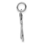 Sterling Silver Rhodium-plated Diamond-cut #32 Charm - Image 2