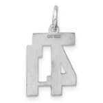 Sterling Silver/Rhodium-plated Polished Number 41 Charm - Image 4