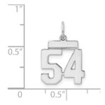 Sterling Silver/Rhodium-plated Polished Number 54 Charm - Image 3