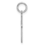 Sterling Silver Rhodium-plated Laser Designed Cross Charm - Image 2