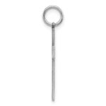 Sterling Silver Rhodium-plated Laser Designed Cross Pendant - Image 2