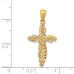 14k Scroll Design Cross Pendant - Image 3