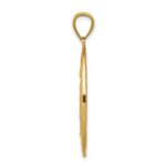 14k Polished and Satin Solid Miraculous Medal Oval Pendant - Image 2