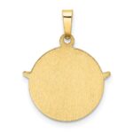 14k Polished and Satin Hollow Holy Spirit Medal Round Pendant - Image 3