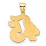 14k Brushed Border Script Number 45 Pendant - Image 3