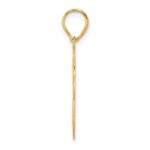 14k Brushed Border Script Number 88 Pendant - Image 2