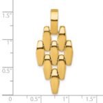 14k Polished Fancy Link Geometric Dangle Pendant - Image 4