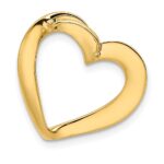 14k Polished Heart Slide Fits up to 4mm Regular/6mm Fancy or Reversible Omega - Image 3