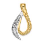 14k Two-tone Polished Slide Fits up to 6mm Regular/8mm Fancy or Reversible Omega - Image 3