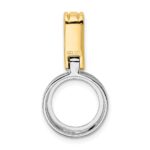 14k Two-tone Circle Slide Fits up to 3mm Regular/6mm Fancy or Reversible Omega - Image 3