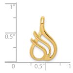 14k Polished Slide Fits up to 2mm Regular/4mm Fancy or Reversible Omega - Image 4