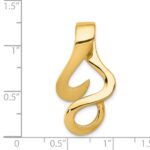 14k Polished Slide Fits up to 10mm Regular/Fancy/Reversible Omega - Image 4