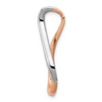 14K White and Rose Gold Slide Fits up to 4mm Regular/6mm Fancy or Reversible Omega - Image 2