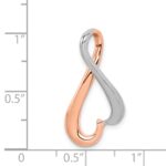 14K White and Rose Gold Slide Fits up to 4mm Regular/6mm Fancy or Reversible Omega - Image 4
