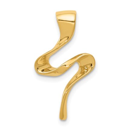 14k Polished Slide Fits up to 2mm Regular/4mm Fancy or Reversible Omega