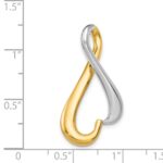 14k Two-tone Polished Slide Fits up to 4mm Regular/6mm Fancy or Reversible Omega - Image 4