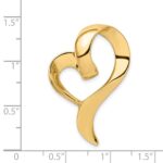 14k Polished Heart Slide Fits up to 8mm Regular/10mm Fancy or Reversible Omega - Image 3