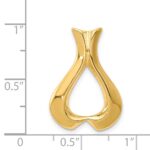 14k Polished Slide Fits up to 2mm Regular/3mm Fancy or Reversible Omega - Image 4