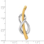 14k Polished Slide Fits up to 2mm Regular/3mm Fancy or Reversible Omega - Image 4