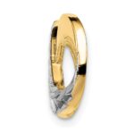 14K with Rhodium Diamond-cut Infinity Slide Fits up to 4mm Fancy or Reversible Omega Only - Image 2