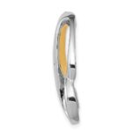 14k Two-tone Polished Slide Fits up to 6mm Regular/8mm Fancy or Reversible Omega - Image 2