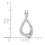 14k White Gold Polished Chain Slide - Image 3