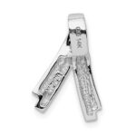 14k White Gold Polished Slide Fits up to 6mm Regular/Fancy/Reversible Omega - Image 4