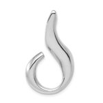 14k White Gold Polished Slide Fits up to 6mm Regular/Fancy/Reversible Omega