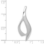 14k White Gold Polished Slide Fits up to 4mm Regular/6mm Fancy or Reversible Omega - Image 3